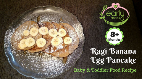 Ragi Banana Egg Pancakes - 4 Ingredients, 5 Mins to Make!