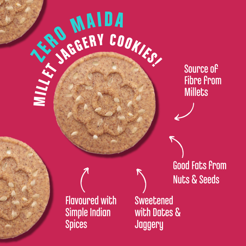 Ragi & Sesame Jaggery Cookies