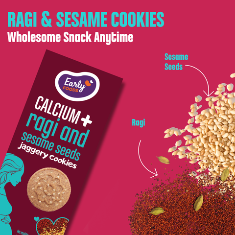 Ragi & Sesame Jaggery Cookies