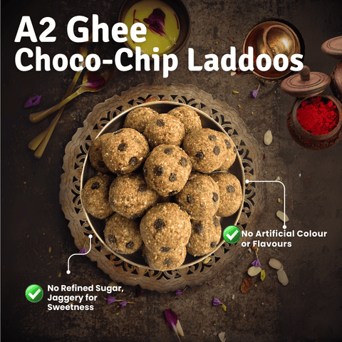Pack of 2 - Ragi Chocolate & Dry Fruit Choco Chip A2 Ghee Laddoos