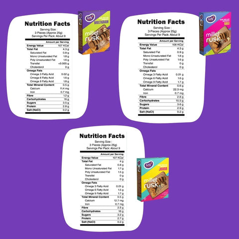 Pack of 3 - All Millet Rusks