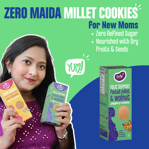 Foxtail Millet Walnut Jaggery Cookies
