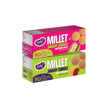 Pack of 2 - Multigrain, Ragi Amaranth Jaggery Cookies