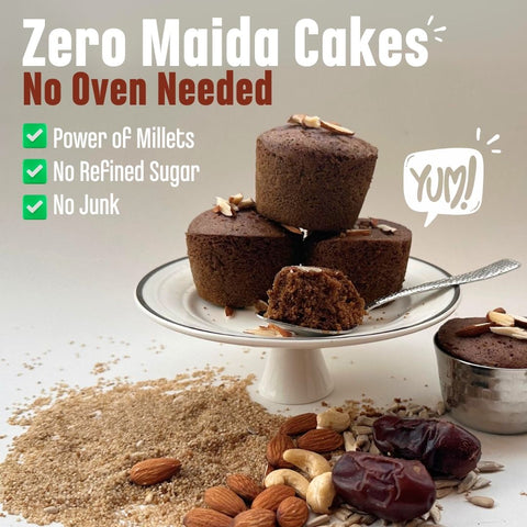 Pack of 2- Almond Choco & Ragi Choco Katori Cake Mix