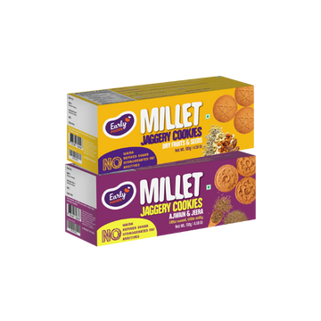 Pack of 2 - Ajwain, Dry Fruits Jaggery Cookies