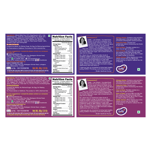 Pack of 4 - Chota Millet Jaggery Cookies