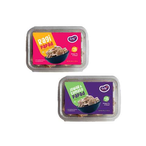 Assorted Pack of 2 - Ragi & Jowar Tomato Papad