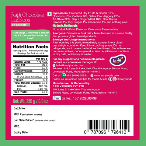Pack of 2 - Bajra & Ragi Chocolate Ghee Laddoos