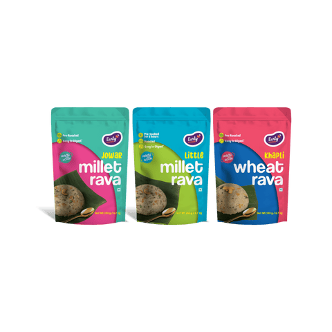 Pack of 3 - Millet & Kaphli Wheat Rava