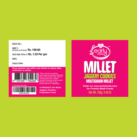 Pack of 2 - Foxtail, Multigrain Jaggery Cookies