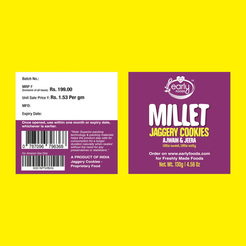 Pack of 6 - Millet Jaggery Cookies