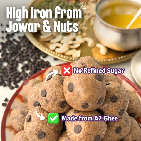 Twin Pack - Jowar Choco Chip A2 Ghee Laddoo