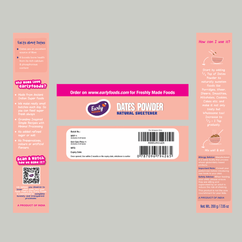 Combo Pack of 3 - Dry Dates Powder - Natural Sweetener