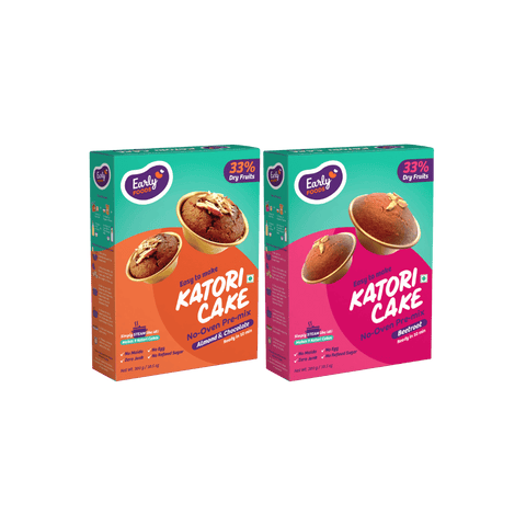 Pack of 2- Almond Choco & Beetroot Katori Cake Mix