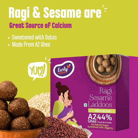 Pack of 2 - Ragi Sesame & Ragi Chocolate A2 Ghee Laddoos