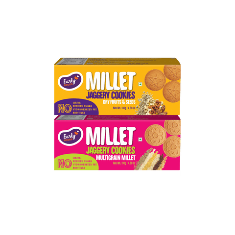 Pack of 2 - Dry Fruit, Multigrain Millet Jaggery Cookies