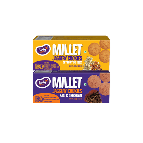 Pack of 2 - Dry Fruit, Ragi Choco Jaggery Cookies