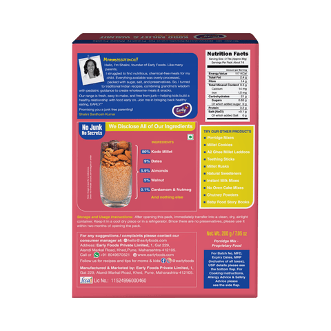 Kodo Millet Walnut Porridge Mix