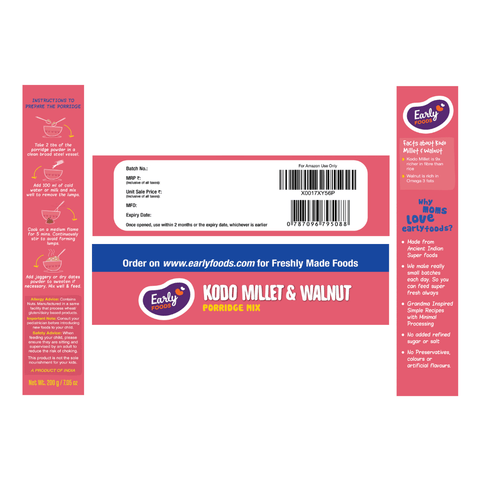 Kodo Millet Walnut Porridge Mix