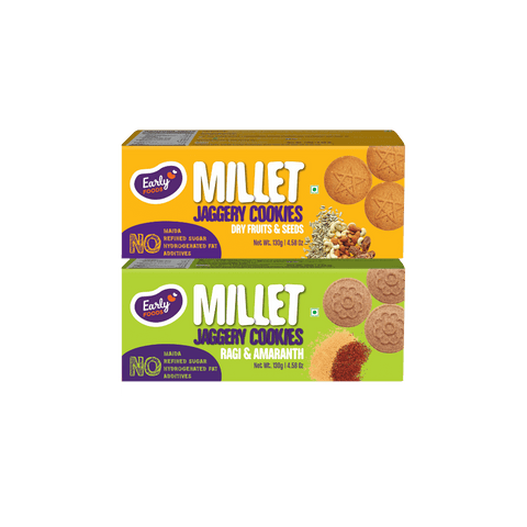 Pack of 2 - Dry Fruit & Ragi Amaranth Jaggery Cookies