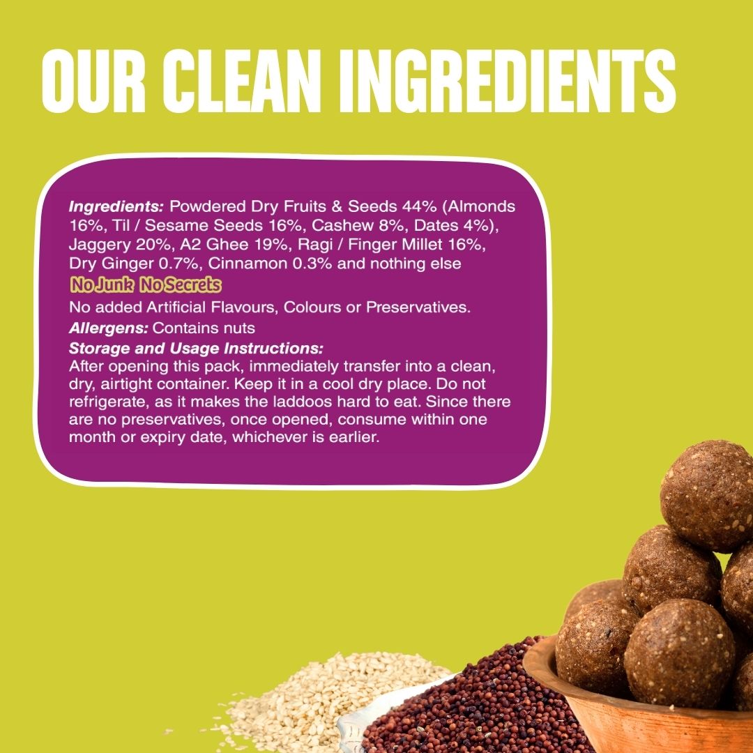 Ragi Sesame A2 Ghee Laddoos – Early Foods India