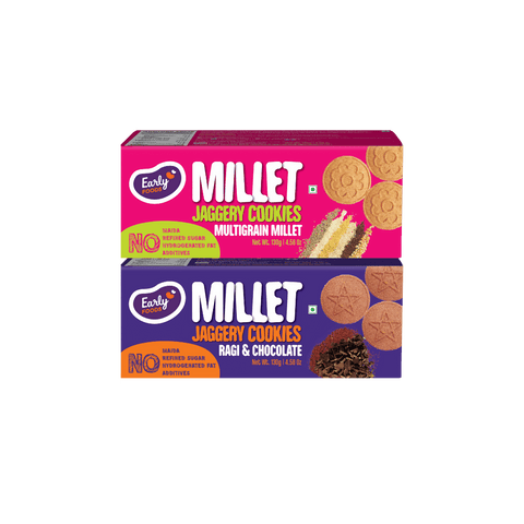 Pack of 2 - Multigrain, Ragi Choco Jaggery Cookies