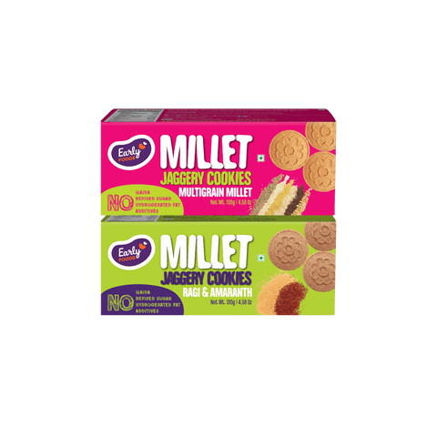 Pack of 2 - Multigrain, Ragi Amaranth Jaggery Cookies