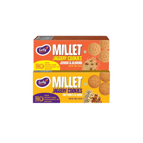 Pack of 2 - Jowar, Dry Fruit Jaggery Cookies