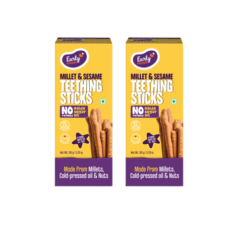 Pack of 2 - Millet Sesame Teething Sticks