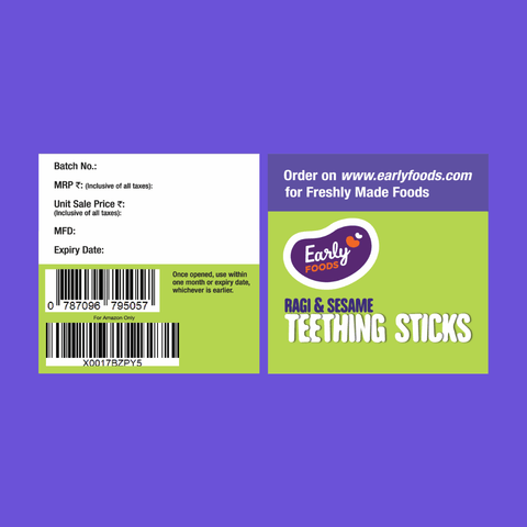 Pack of 2 - Ragi Sesame Teething Sticks