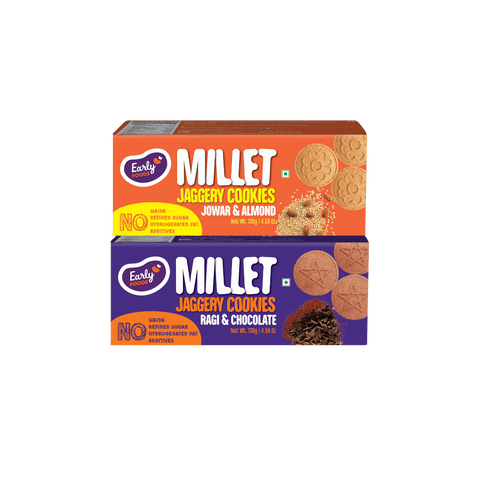 Pack of 2 - Jowar, Ragi Choco Jaggery Cookies