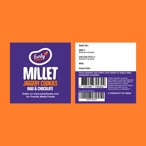 Pack of 2 - Ajwain, Ragi Choco Jaggery Cookies