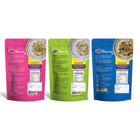 Pack of 3 - Millet & Kaphli Wheat Rava