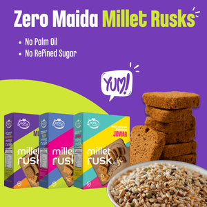 Pack of 3 of Millet Rusk (Ragi, Jowar & Multigrain Millet Rusk)