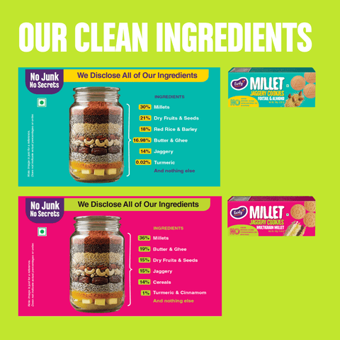 Pack of 2 - Foxtail, Multigrain Jaggery Cookies