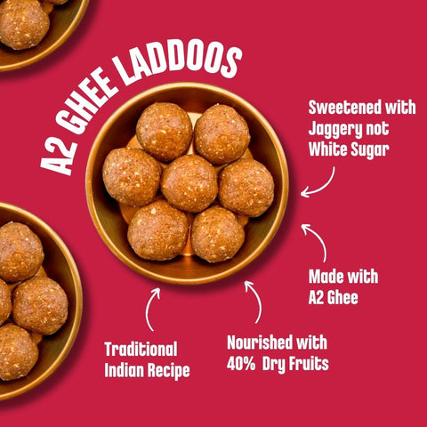 Pack of 3 - A2 Ghee Laddoos (Gond, Methi & Dry Ginger)