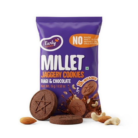 Pack of 32 - Ragi and Choco Jaggery Cookies