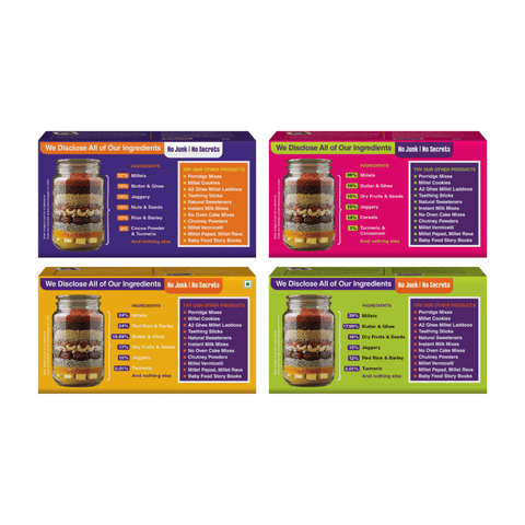 Pack of 4 - Chota Millet Jaggery Cookies
