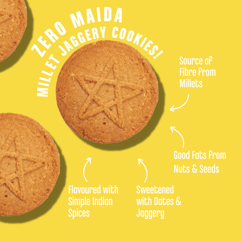 Pack of 2 - Ajwain, Dry Fruits Jaggery Cookies