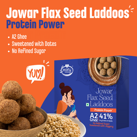 Jowar Flax Seeds A2 Ghee Laddoos