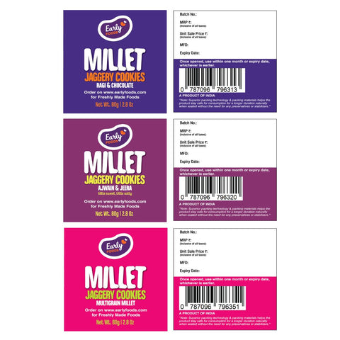 Pack of 6 - Chota Millet Jaggery Cookies