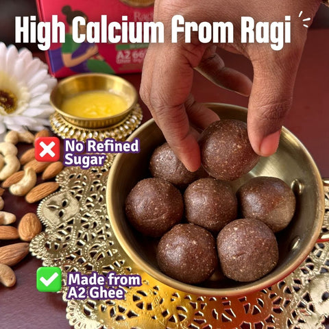 Pack of 2 - Ragi Chocolate & Dry Fruits Choco Chip Laddoos