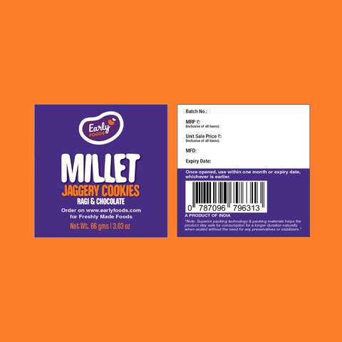 Pack of 2 - Dry Fruit, Ragi Choco Jaggery Cookies