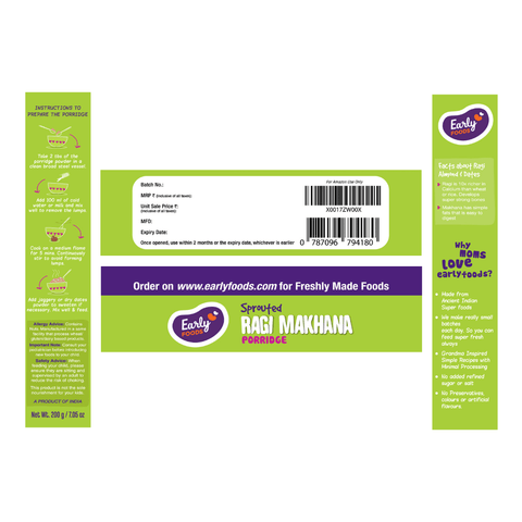 Sprouted Ragi Makhana Porridge Mix