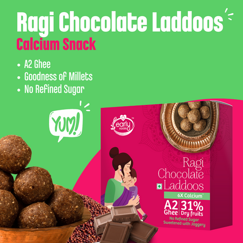 Ragi Chocolate A2 Ghee Laddoos
