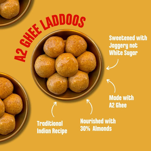 Twin Pack - Sathu Badam A2 Ghee Laddoos