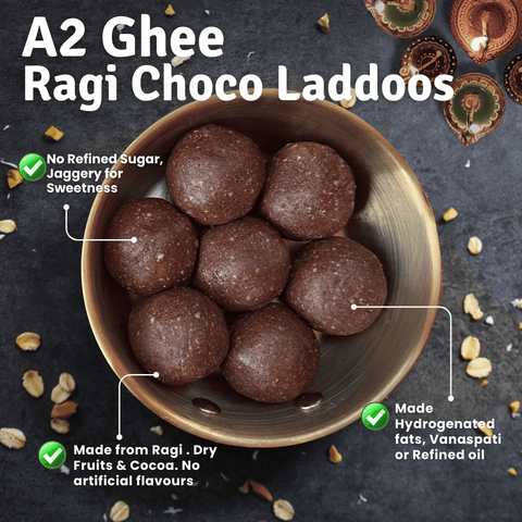 Diwali Methai Masti 2 Laddoos Combo(Ragi Chocolate & Dry Fruit Choco Chip)