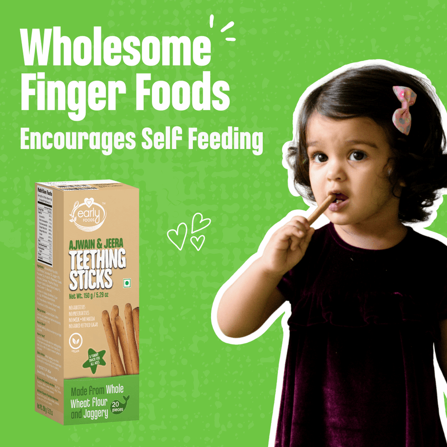 Whole Wheat Ajwain Jaggery Teething Sticks | Teethers for Kids | Food Teethers