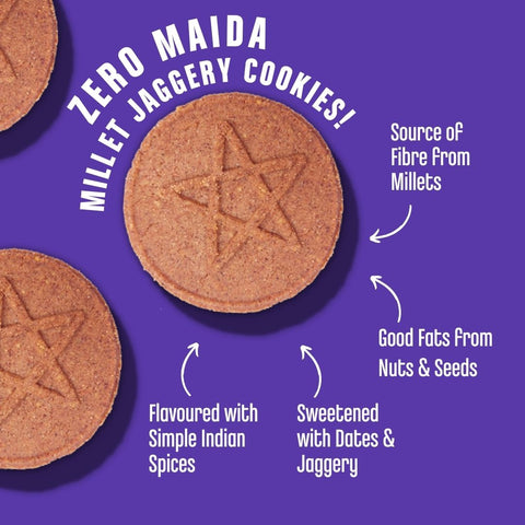 Ragi and Choco Jaggery Cookies