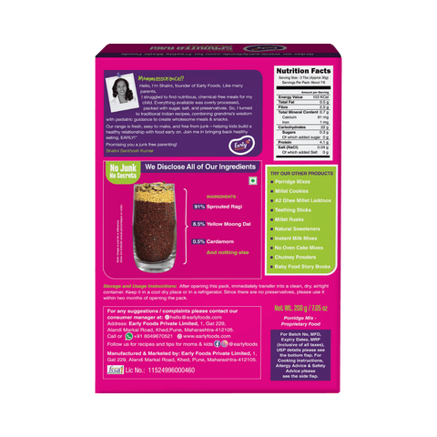 Sprouted Ragi Porridge Mix(Plain)